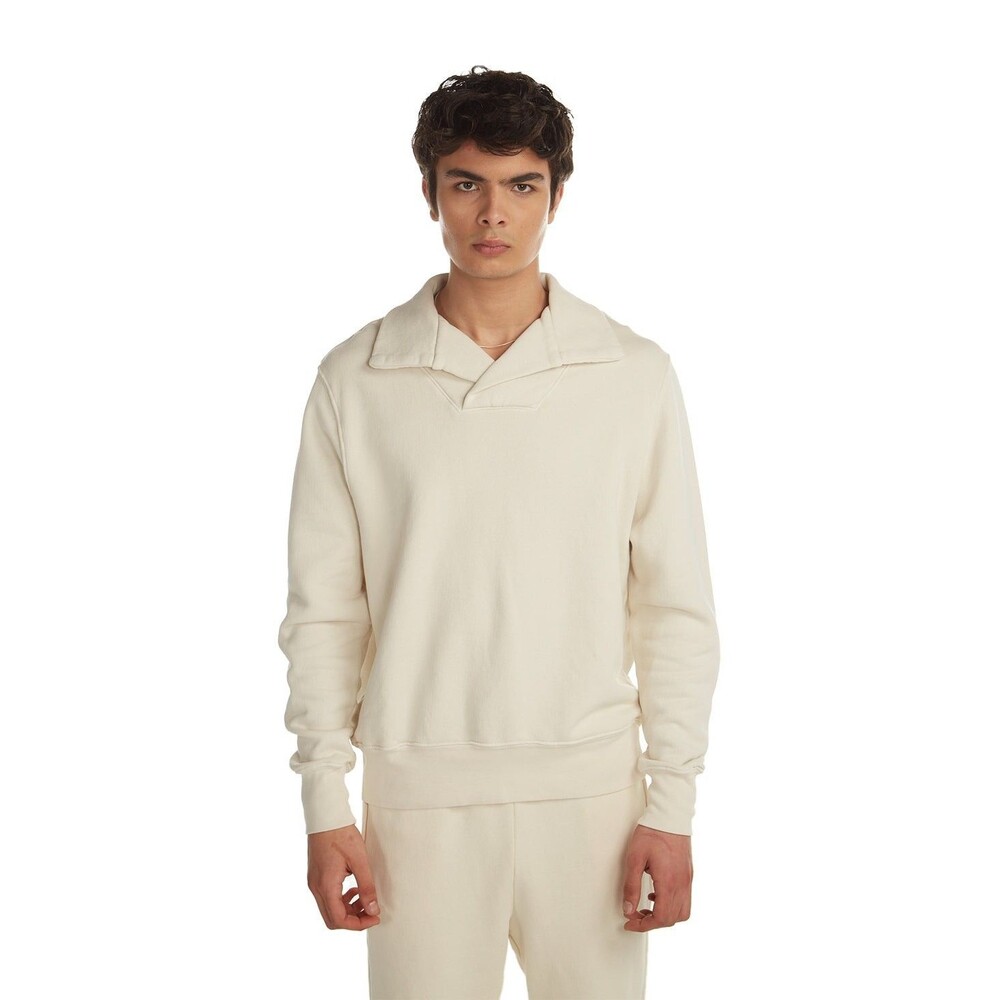 Les Tien Heavyweight Yacht Pullover STRUCTURED FLEECE Sweatshirt Size XXS 44"